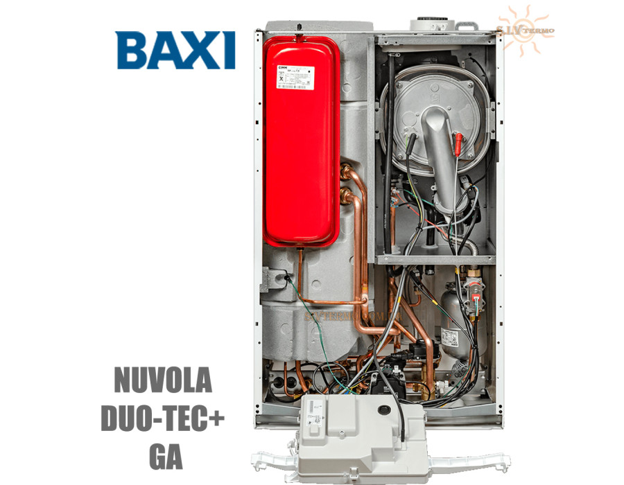 Настенный котел BAXI NUVOLA DUO-TEC+ 16 GA ✓ Стальной теплообменник ✓ Встроенный бойлер 45 л ✓ Конденсационный 1:7 ✓ Италия