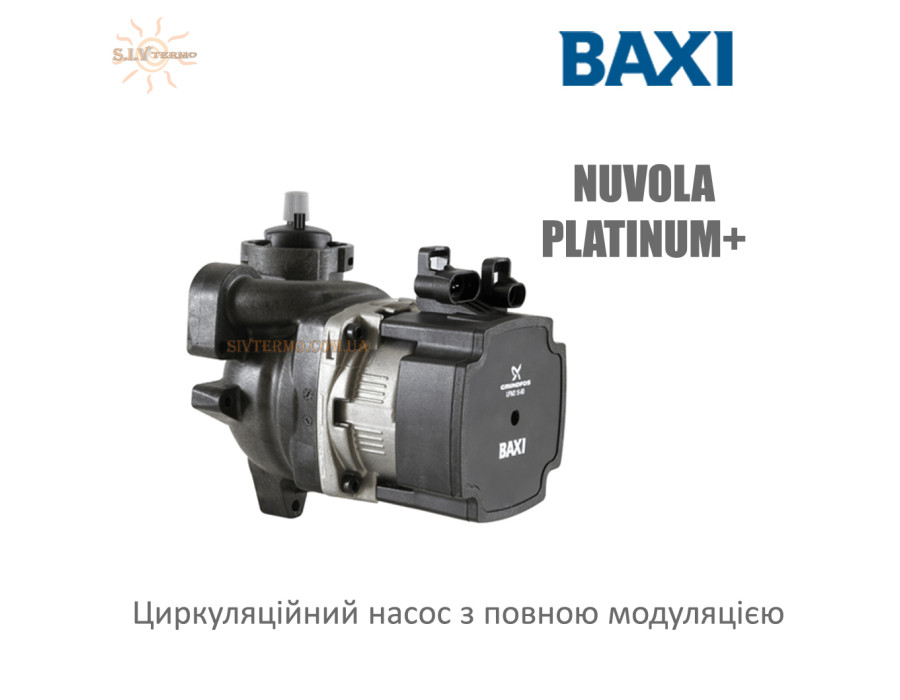 Настінний котел BAXI NUVOLA PLATINUM+ 33 GA ✓ Модуляція потужності 1:10 ✓ Бойлер 40 л ✓ Панель керування THINK ✓ Італія