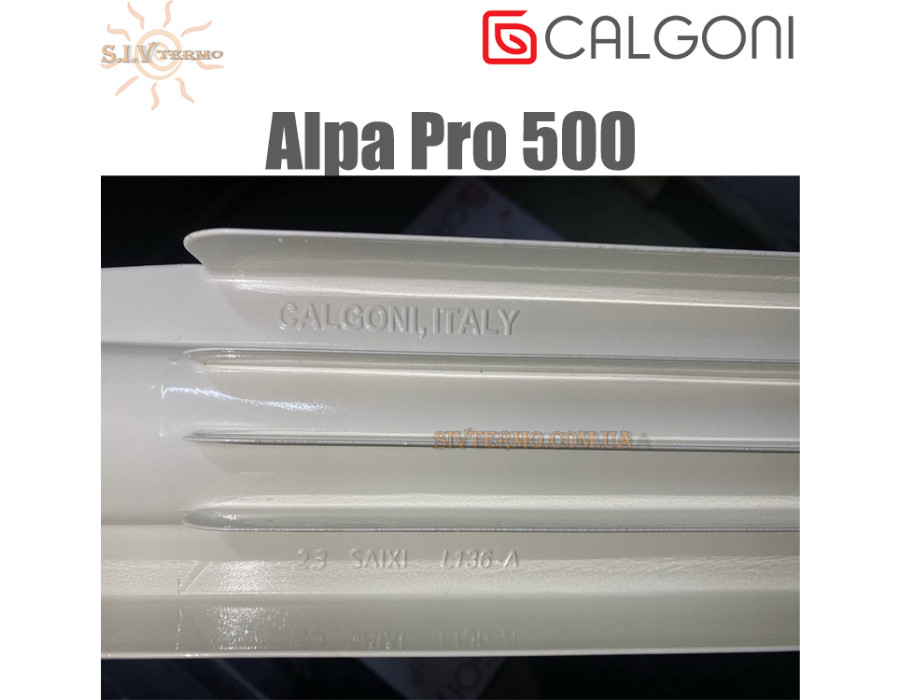 Алюминиевый радиатор ✓ CALGONI Alpa PRO ✓ Глубина секции 96 мм ✓ Тип подключения боковое ✓ Италия