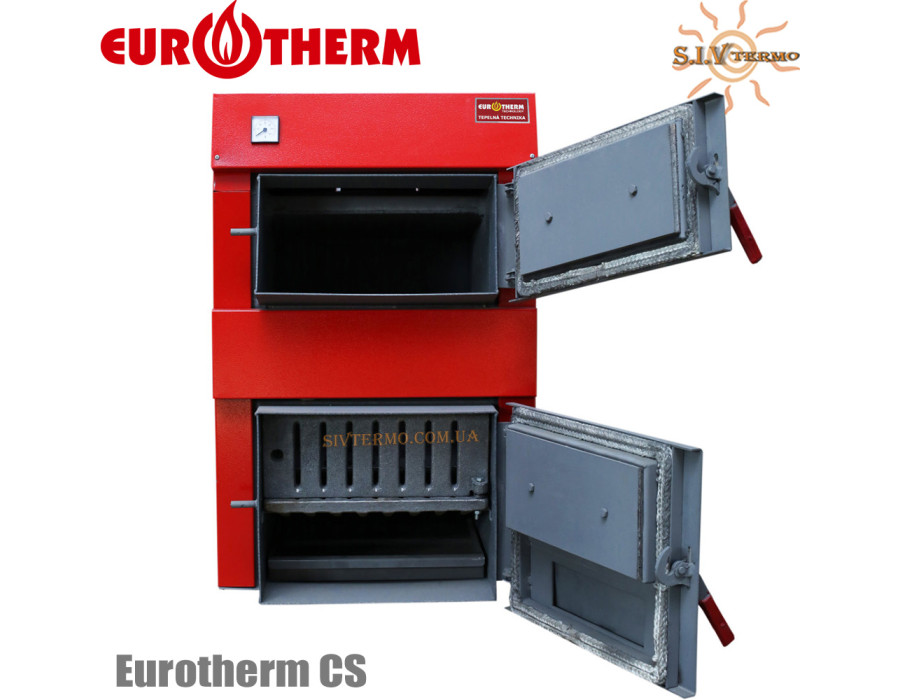 Твердопаливний котел EUROTHERM Solid Coal 25 CS ✓ Сталевий теплообмінник 3 мм ✓ Паливо: вугілля, дрова, торф ✓ ТОВ "Євротерм Технолоджі"