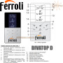 Настінний газовий котел Ferroli DIVATOP D H F24 M ☼ 3х-ходовий клапан ☼ Закрита камера згоряння ☼ Сенсорна панель ☼ Італія