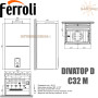 Настенный газовый котел Ferroli DIVATOP D C32 M ☼ Открытая камера сгорания ☼ Wi-Fi управления ☼ Два раздельных теплообменника ☼ Италия