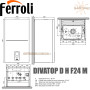 Настінний газовий котел Ferroli DIVATOP D H F24 M ☼ 3х-ходовий клапан ☼ Закрита камера згоряння ☼ Сенсорна панель ☼ Італія