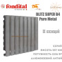 Батарея алюминиевая 8 секций ✓ BLITZ SUPER B4 500 ✓ PURE METAL метал под лаком  ✓ Давление 16 бар ✓ Глубина секции 97 мм ✓ Подключение боковое ✓ Fondital ✓ Италия