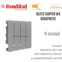 Батарея алюминиевая 4 секции ✓ BLITZ SUPER B4 350 ✓ GRAPHITE ✓ Давление 16 бар ✓ Глубина секции 97 мм ✓ Подключение боковое ✓ Fondital ✓ Италия