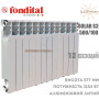 Батарея алюминиевая 12 секций ✓ FONDITAL SOLAR S3 500 ✓ Белый ✓ Рабочее давление: 16 бар ✓ Глубина секции 100 мм ✓ Подключение боковое ✓ Fondital ✓ Италия
