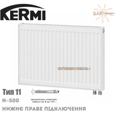 Радіатор сталевий Kermi FTV 11 тип 500x400 нижнє підключення