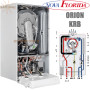 Настенный котел Nova Florida ORION CONDENSING KRB ✓ 24 кВт ✓ Теплообменник из нержавеющей стали и технополимеров ✓ Одноконтурный ✓ Конденсационный 1:9 ✓ Италия 