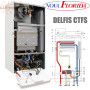 Настенный газовый котел Nova Florida DELFIS CTFS 24 ☼ Закрытая камера сгорания ☼ Глубина всего 250 мм ☼ Два раздельных теплообменника ☼ Италия