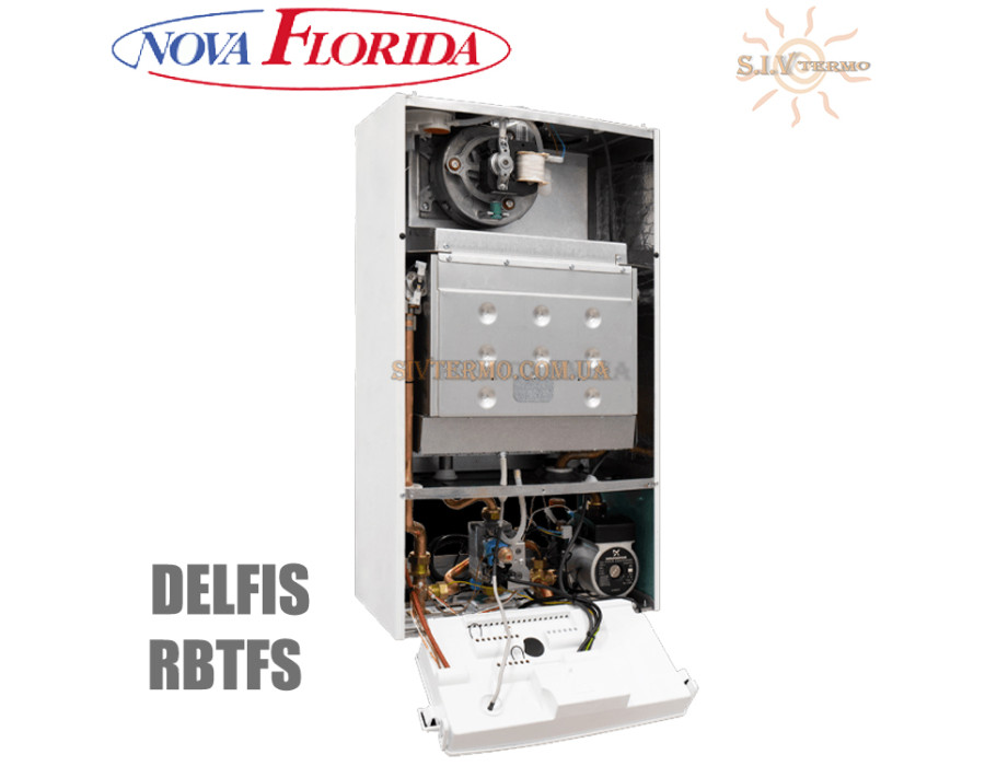 Настенный газовый котел Nova Florida DELFIS RBTFS 24 ☼ Закрытая камера сгорания ☼ Глубина всего 250 мм ☼ Одноконтурний ☼ Италия