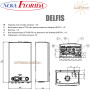 Настенный газовый котел Nova Florida DELFIS RBTFS 24 ☼ Закрытая камера сгорания ☼ Глубина всего 250 мм ☼ Одноконтурний ☼ Италия