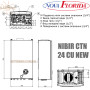 Настенный газовый котел Nova Florida NIBIR CTN 24 CU NEW ☼ Открытая камера сгорания ☼ Глубина всего 250 мм ☼ Два раздельных теплообменника ☼ Италия