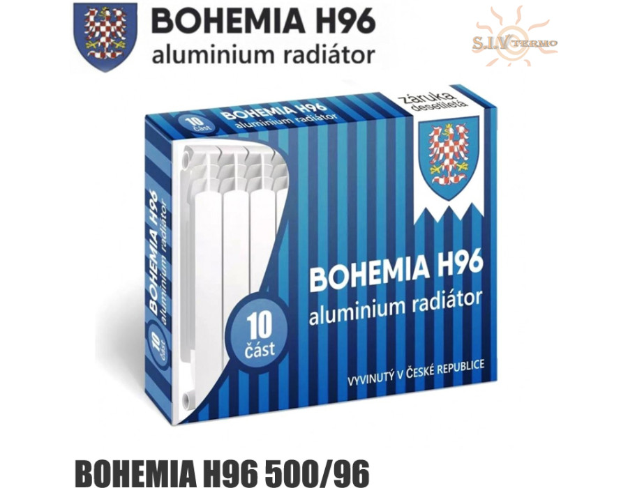 Алюминиевый радиатор отопления Bohemia H96 500/96 ✓ Глубина секции 96 мм ✓ Белый ✓ Чехия-Китай