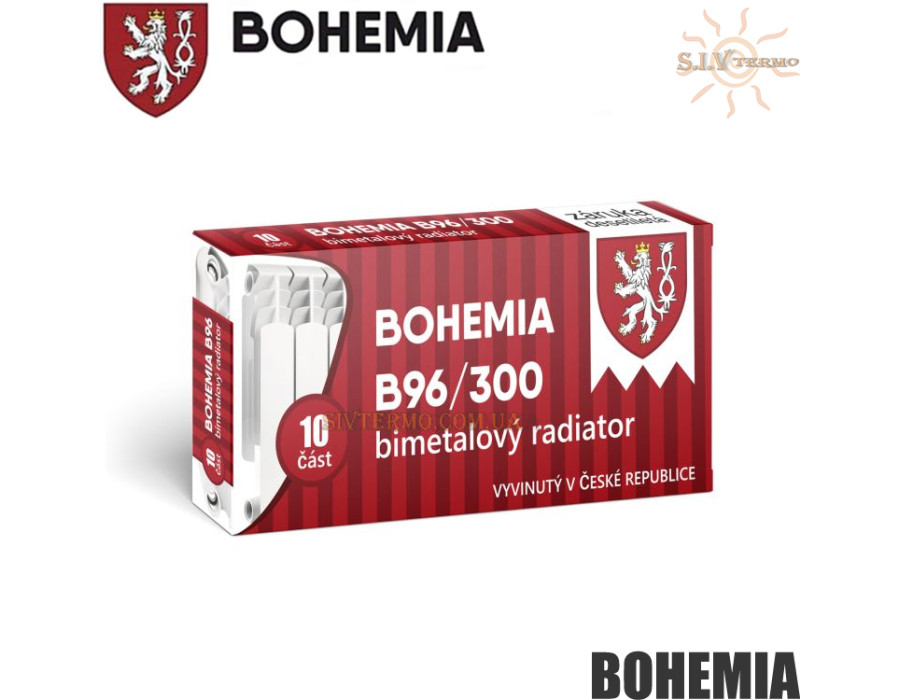 Биметаллический радиатор отопления Bohemia B96 300/96 ✓ Глубина секции 96 мм ✓ Белый ✓ Чехия-Китай