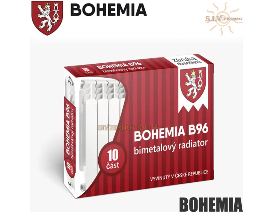 Биметаллический радиатор отопления Bohemia B96 500/96 ✓ Глубина секции 96 мм ✓ Белый ✓ Чехия-Китай