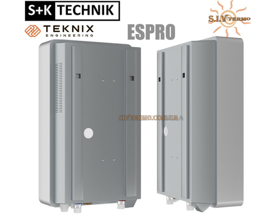 Котел електричний опалювальний TEKNIX ESPRO 15 kW ✓ Вбудований бак ✓ Вбудований насос із частотним регулюванням ✓ Тижневий програматор ✓ S PLUSZ K TECHNIK Угорщина
