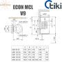 Водонагрівач непрямого нагріву Тікі ☼ GBK 100 E5 ☼ Econ MC R 100 V9 ☼ Об'єм 92,5 літрів ☼ Сухий ТЕН ☼ Підключення зправа ☼ 2000 Вт ☼ Сербія