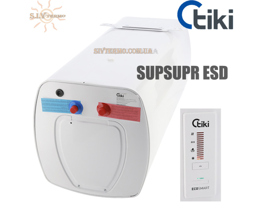 Бойлер ТІКІ ☼ Supr ESD 50V9 ☼ Об'єм 48,3 літри ☼ Функція SMART ☼ Вертикальний монтаж ☼ Кубічної форми ☼ 2000 Вт ☼ Сербія