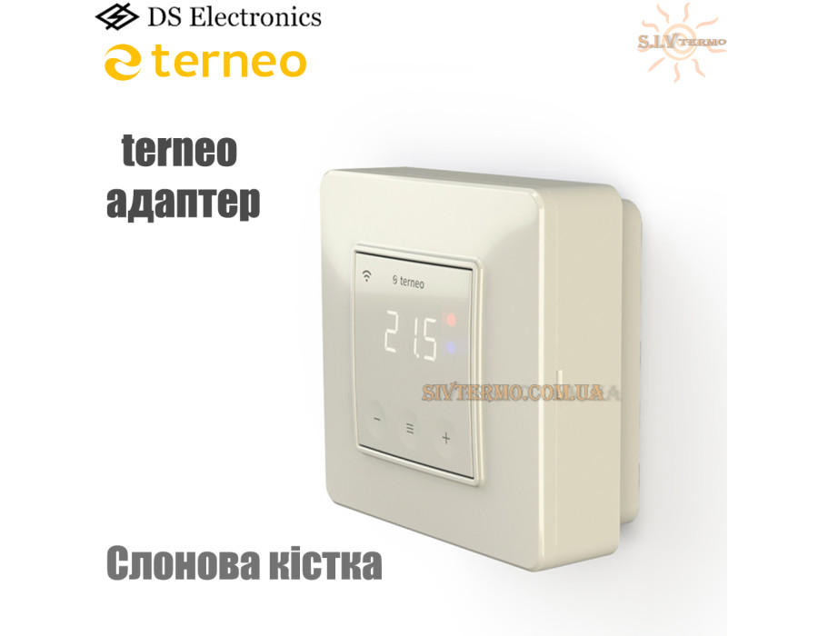 Адаптер terneo ✔ Слоновая кость ✔ Планка ✔ 85 х 81 х 28,5 мм ✔ Монтажный элемент ✔ Тернео Украина