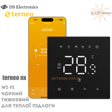Терморегулятор terneo nx Черный (Wi-Fi) управление теплым полом