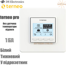 Терморегулятор Terneo PRO Белый (Недельный) без датчика температуры пола