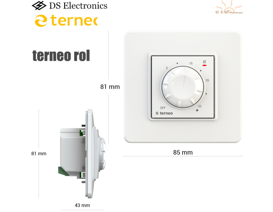 Terneo ROL ✔ Механический  ✔ Для инфракрасных панелей ✔ Для конвекторов ✔ Белый ✔ Тернео Украина