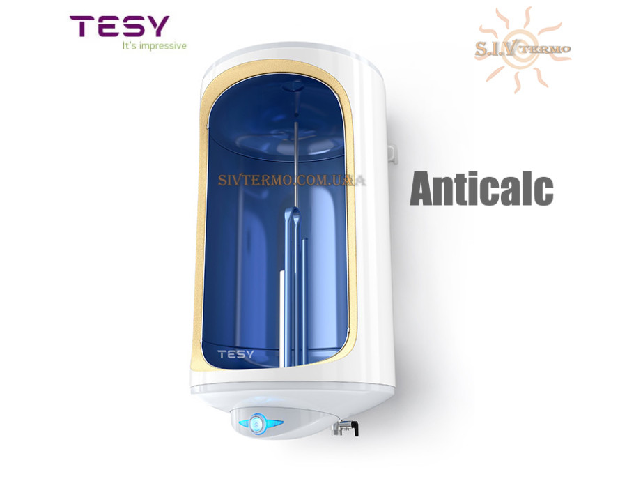 Бойлер TESY ☼ GCV 1004424D B14 TBR ☼ Объем 100 литров ☼ Серия Anticalc ☼ Сухой ТЭН ☼ Вертикальный ☼ 2400 Вт ☼ Болгария