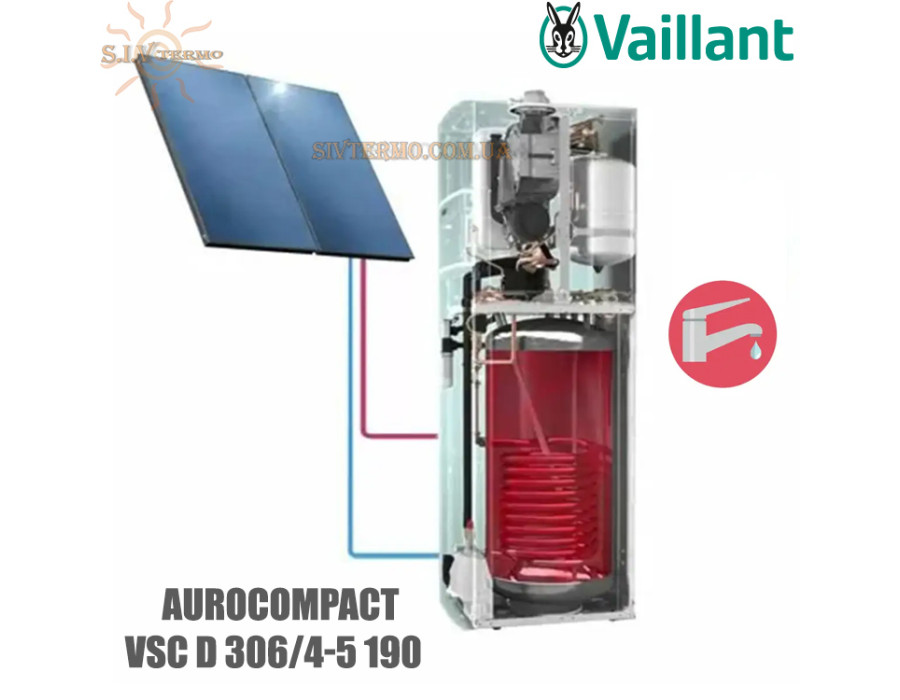 Настенный котел Vaillant auroCOMPACT ✓ VSC D 306/4-5 190 ✓ Конденсационный ✓ Двухконтурный ✓ Мощность: 32,5 кВт ✓ Напольный ✓ Германия