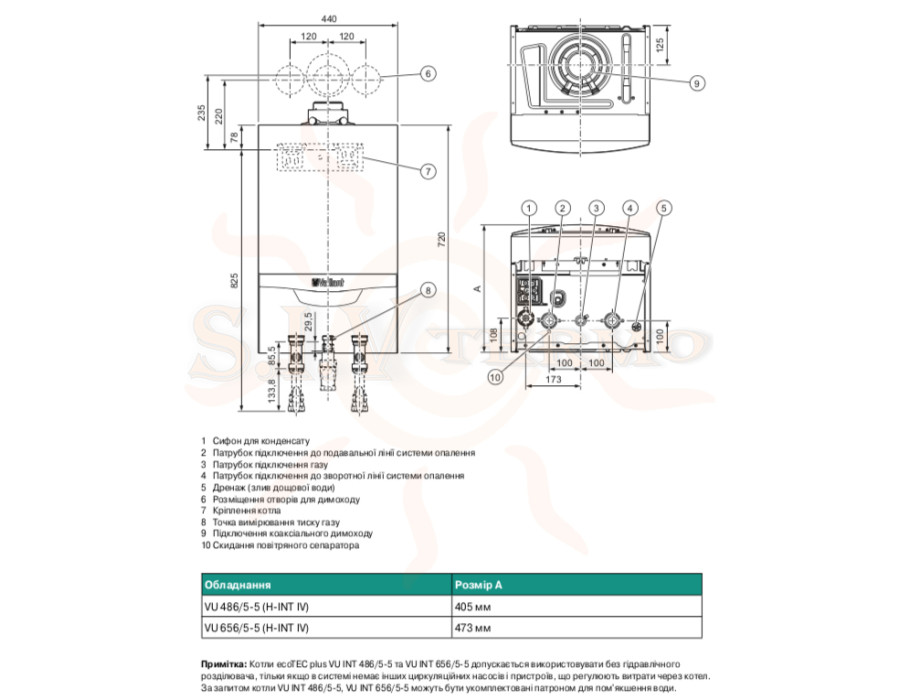 Настенный котел Vaillant ecoTEC ✓ Серия: Plus ✓ VU 656/5-5 (H-INT IV) ✓ Мощность: 67,6 кВт ✓ Конденсационный ✓ Модуляция работы ✓ Один контур ✓ Германия - Великобритания
