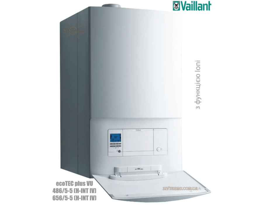 Настенный котел Vaillant ecoTEC ✓ Серия: Plus ✓ VU 656/5-5 (H-INT IV) ✓ Мощность: 67,6 кВт ✓ Конденсационный ✓ Модуляция работы ✓ Один контур ✓ Германия - Великобритания