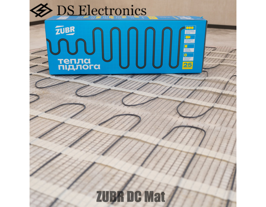 Нагревательный мат для теплого пола ✔ ZUBR DC Mat ✔ 1120/7 м² ✔ Мощность 1120 Вт ✔ Длина мата 14 метров ✔ Обе жилы в кабеле являются греющими ✔ Польша - Украина