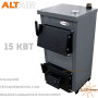 Твердотопливный котел Altair ✓ АТ 15ст ✓ Стальной теплообменник 3 мм ✓ Охлаждаемые колосники ✓ Топливо: уголь, дрова ✓ Харьков