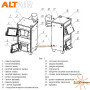Твердотопливный котел Altair ✓ АТ 12ст ✓ Стальной теплообменник 3 мм ✓ Охлаждаемые колосники ✓ Топливо: уголь, дрова ✓ Харьков