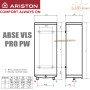 Бойлер Арістон ☼ ABSE VLS PRO PW 80 ☼ Об'єм 65 літрів ☼ Колір світло сірий ☼ Установка: вертикальна, горизонтальна ☼ Плоский ☼ 2500 Вт ☼ Італія - Росія