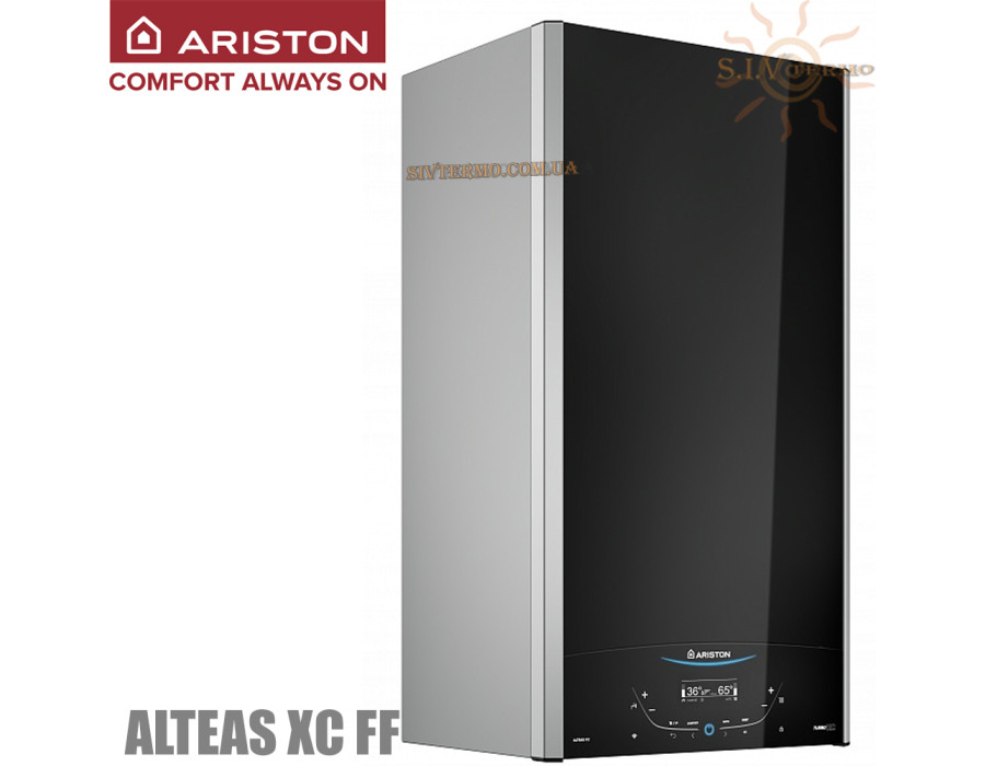 Настенный газовый котел Ariston ALTEAS XС 35 FF NG NEW ☼ Закрытая камера сгорания ☼ Функция «AUTO», «КОМФОРТ» ☼ Два раздельных теплообменника ☼ Италия