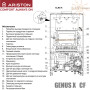 Настенный газовый котел Ariston GENUS X 24 CF NG ☼ Открытая камера сгорания ☼ Функция «AUTO», «КОМФОРТ» ☼ Два раздельных теплообменника ☼ Италия