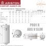 Бойлер Арістон ☼ Ariston PRO1 R ABS 80 V SLIM ☼ Об'єм 80 літрів ☼ Слім ☼ Вертикальна ☼ Круглий ☼ 1500 Вт ☼ Італія - Росія