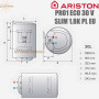Бойлер Арістон ☼ PRO1 ECO 30 V SLIM 1,8K PL EU ☼ Об'єм 30 літрів ☼ Слім ☼ Вертикальна ☼ Круглий ☼ 1800 Вт ☼ Італія