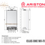 Настінний котел Ariston CLAS ONE 35 WI-FI ✓ Конденсаційний ✓ Двоконтурний ✓ Модуляція 1:8 ✓ Функції Auto, Comfort ✓ Італія