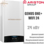 Настенный котел Ariston GENUS ONE+ WIFI 24 ✓ Конденсационный ✓ Двухконтурный ✓ Модуляция 1:10 ✓ Функции "АВТО", "КОМФОРТ" ✓ Италия