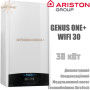 Настенный котел Ariston GENUS ONE+ WIFI 30 ✓ Конденсационный ✓ Двухконтурный ✓ Модуляция 1:10 ✓ Функции "АВТО", "КОМФОРТ" ✓ Италия