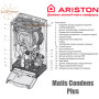 Настінний котел Ariston ✓ Matis Condens Plus ✓ Конденсаційний ✓ Двоконтурний ✓ Теплообмінник: Нержавіюча сталь ✓ Італія