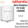 Бойлер Atlantic Opro Compact ✓ Установка над мойкой ✓ Объем бака 15 литров ✓ Мокрый ТЭН ✓ Форма призмы ✓ Накопительный ✓ Вертикальный ✓ Таиланд - Украина 