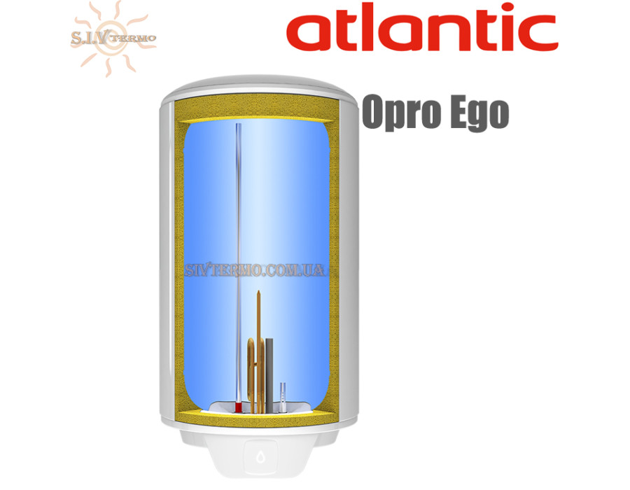 Бойлер Atlantic O'pro Ego ✓ Накопительный ✓ Объем бака 46,7 литров ✓ Мокрый ТЭН ✓ Круглый ✓ Вертикальный ✓ Одесса Украина