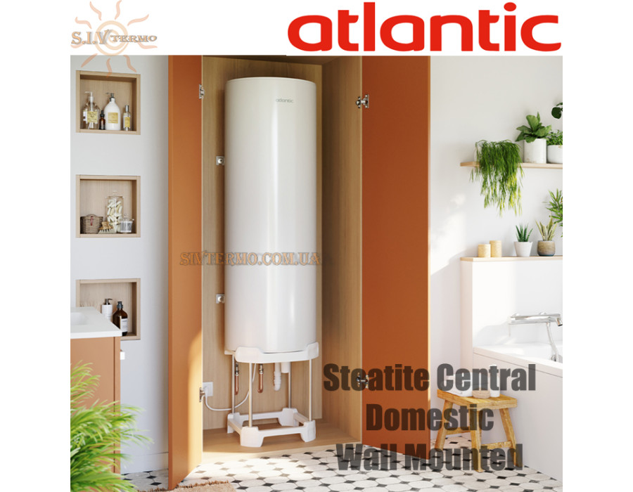 Бойлер Atlantic Steatite Central Domestic Wall Mounted 150 ✓ ES-VM150ME-S (1800W) ✓ Обсяг 150 літрів ✓ Накопичувальний ✓ Навісний ✓ Єгипет - Україна