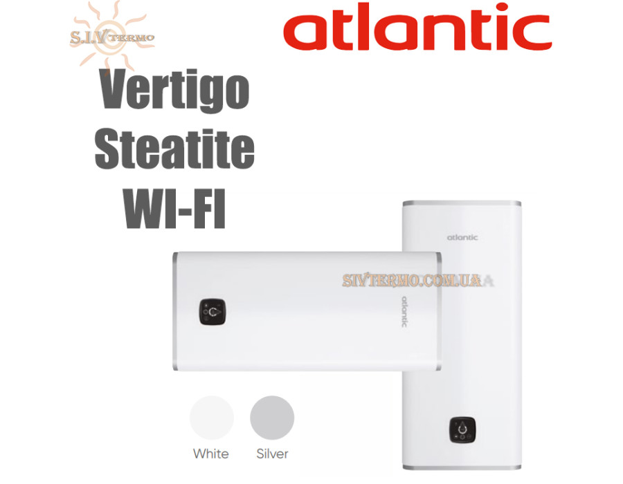 Бойлер Atlantic Vertigo Steatite WI-FI ✓ ES-MP0802F220-S WD ✓ Объем 80 литров ✓ Универсальная установка ✓ Египет - Украина