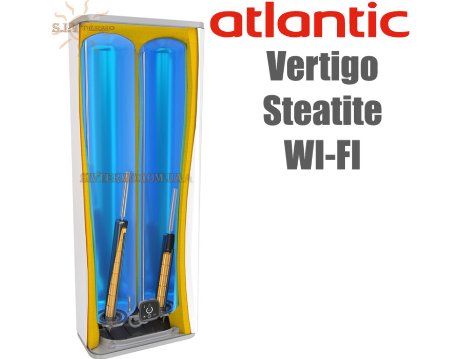 Бойлер Atlantic Vertigo Steatite WI-FI ✓ ES-MP0802F220-S WD ✓ Объем 80 литров ✓ Универсальная установка ✓ Египет - Украина