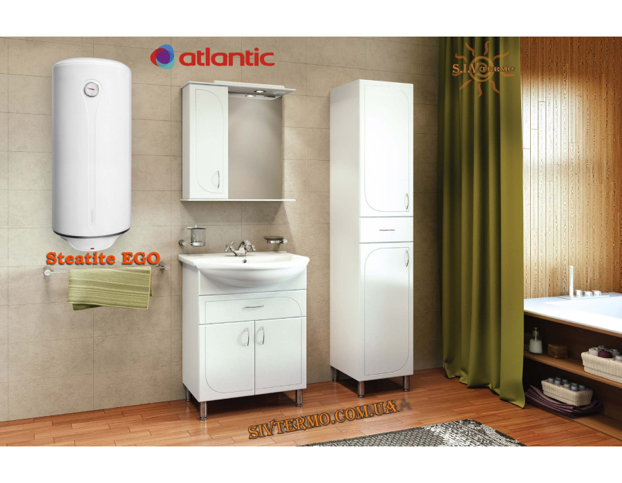 Бойлер Atlantic Steatite Ego 100 VM 100 D400-1-BC 1200W ✓ Обсяг 94,1 літрів ✓ Накопичувальний ✓ Навісний ✓ Україна