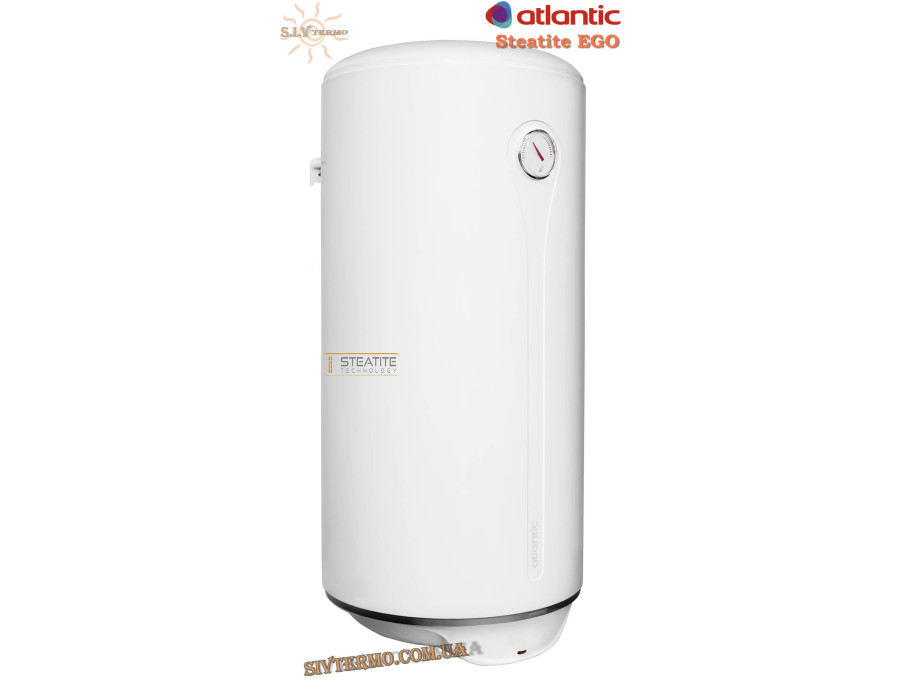 Бойлер Atlantic Steatite Ego 100 VM 100 D400-1-BC 1200W ✓ Обсяг 94,1 літрів ✓ Накопичувальний ✓ Навісний ✓ Україна