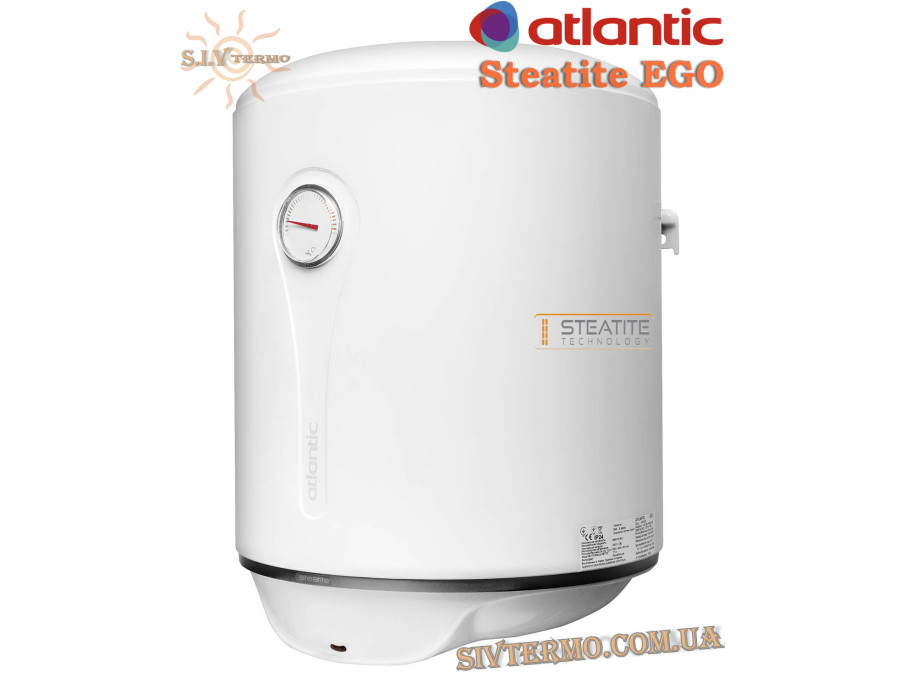 Бойлер Atlantic Steatite Ego 50 VM 050 D400-1-BC 1200W ✓ Объем 46,7 литров ✓ Накопительный ✓ Навесной ✓ Украина